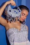 Buy_Forever Noor_Gray Chains Seher Boat Bag - Grey _Online_at_Aza_Fashions