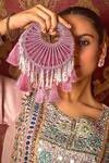Buy_Forever Noor_Pink Beads, Tassels The Kala Mini Designer Bag _at_Aza_Fashions