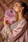 Shop_Forever Noor_Pink Beads, Tassels The Kala Mini Designer Bag _Online_at_Aza_Fashions