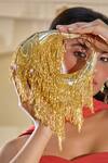 Shop_Forever Noor_Gold Fringe Designer Bag _at_Aza_Fashions