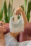 Shop_Forever Noor_Silver Fringe Designer Handbag _at_Aza_Fashions