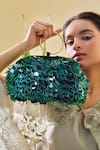 Buy_Forever Noor_Green Applique Lucid Lush Cloud Bag _at_Aza_Fashions