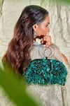 Shop_Forever Noor_Green Applique Lucid Lush Cloud Bag _at_Aza_Fashions