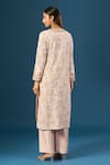 Shop_Anamika Khanna_Pink Sequins, Embroidery Round Neck Baby Kurta Set _at_Aza_Fashions
