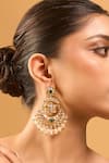 Shop_Nazaakat By Samara Singh_Green Kundan Earrings _Online_at_Aza_Fashions