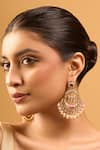 Buy_Nazaakat By Samara Singh_Purple Zari, Pearls Kundan Earrings _at_Aza_Fashions