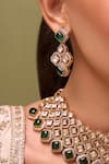 Buy_Nazaakat By Samara Singh_Green Kundan Necklace Set 