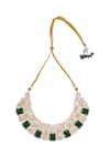 Buy_Nazaakat By Samara Singh_Green Kundan Necklace Set 
