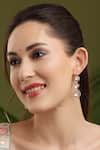 Buy_Ruby Raang_Gold Plated Stones Long Kundan Earrings _at_Aza_Fashions