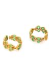 Ruby Raang_Green Stones Natural Earrings _at_Aza_Fashions