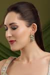 Buy_Ruby Raang_Green Stones Natural Earrings _at_Aza_Fashions