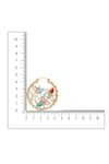 Ruby Raang_Multi Color Gemstones, Navratan Round Earrings _Online_at_Aza_Fashions