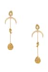Buy_Ruby Raang_Gold Plated Kundan Long Earrings _Online_at_Aza_Fashions