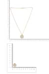 Ruby Raang_Gold Plated Gemstones Kundan Antique Finish Earrings And Necklace Set _Online_at_Aza_Fashions