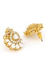 Buy_Ruby Raang_Gold Plated Gemstones Kundan Antique Finish Earrings And Necklace Set 