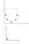 Buy_Ruby Raang_Gold Plated Stones Green Meenakari Antique Finish Earrings And Drop Necklace Set _Online_at_Aza_Fashions