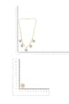 Ruby Raang_Gold Plated Stones Kundan Antique Finish Floral Earrings And Necklace Set _Online_at_Aza_Fashions