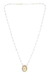 Ruby Raang_Silver Plated Beaded Kundan Necklace _Online_at_Aza_Fashions