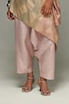 Urvashi Kaur_Pink Linen, Silk Quartz Pant _Online_at_Aza_Fashions