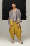 Buy_Urvashi Kaur_Green Ramie, Linen Designer Pant _at_Aza_Fashions