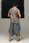 Shop_Urvashi Kaur_Blue Ramie, Linen Designer Pant _at_Aza_Fashions