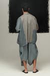 Shop_Urvashi Kaur_Blue Ramie, Linen Designer Pant _Online_at_Aza_Fashions