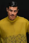 Urvashi Kaur Yellow Wool Designer Zen T-shirt Online at Aza Fashions Urvashi Kaur_Yellow Wool Designer Zen T-shirt _Online_at_Aza_Fashions
