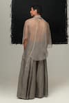 Shop_Urvashi Kaur_Gray Designer Terra Shirt _at_Aza_Fashions