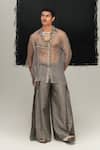 Buy_Urvashi Kaur_Gray Designer Terra Shirt _at_Aza_Fashions