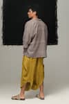 Shop_Urvashi Kaur_Gray Silk Designer Handwoven Mulberry T-shirt _at_Aza_Fashions