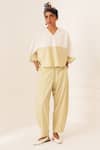 Buy_OFRIDA_Green Cotton Limon Bf Pant _at_Aza_Fashions