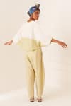 Shop_OFRIDA_Green Cotton Limon Bf Pant _at_Aza_Fashions