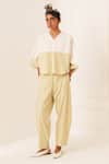 OFRIDA_Green Cotton Limon Bf Pant _Online_at_Aza_Fashions