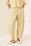 Buy_OFRIDA_Green Cotton Limon Bf Pant _Online_at_Aza_Fashions