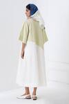 Buy_OFRIDA_White Cotton V-neck Designer Yin Aline Limon Dress _Online_at_Aza_Fashions