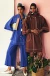 OFRIDA_Blue Cotton Royal Rb Pant _Online_at_Aza_Fashions