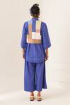 Shop_OFRIDA_Blue Cotton Royal Rb Pant _at_Aza_Fashions