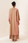 Shop_OFRIDA_Beige Cotton V-neck Multicolor Turin Kurta Set _at_Aza_Fashions