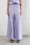 Buy_Saksham & Neharicka_Purple Brocade Embroidery Round Neck Hand Co-ord Set _Online_at_Aza_Fashions