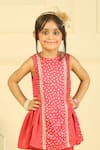 Pankhuri By Priyanka_Red Modal, Satin Sequins Bandhani Gharara Set _Online_at_Aza_Fashions
