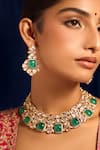 Nazaakat By Samara Singh Mint Zari Kundan Green Jewelry Set Online at Aza Fashions Nazaakat By Samara Singh_Mint Zari Kundan Green Jewelry Set _Online_at_Aza_Fashions