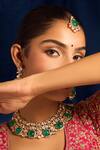Buy Nazaakat By Samara Singh Mint Zari Kundan Green Jewelry Set Online at Aza Fashions Buy_Nazaakat By Samara Singh_Mint Zari Kundan Green Jewelry Set _Online_at_Aza_Fashions