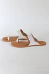 Shop_Sandalwali_White Pooja Handmade Sandals _at_Aza_Fashions