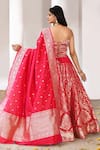 Shop_Naaritva India_Fuchsia Silk Zari Handwoven Lehenga Set _at_Aza_Fashions