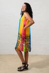 Prachi Kamat_Multi Color Modal, Satin Round Neck Multicolor Designer Dress _Online_at_Aza_Fashions
