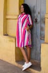 Prachi Kamat_Poplin Collared Multicolor Designer Dress _at_Aza_Fashions