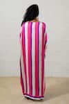 Shop_Prachi Kamat_Multi Color Modal, Satin Round Neck Multicolor Designer Kaftan _at_Aza_Fashions