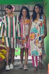 Buy_Prachi Kamat_Multi Color Poplin Collared Multicolor Designer Top And Shorts Set 