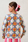 Shop_Prachi Kamat_Multi Color Poplin Round Neck Multicolor Designer Jacket _at_Aza_Fashions
