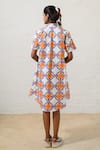 Shop_Prachi Kamat_Multi Color Poplin Collared Multicolor Floral Print Dress _at_Aza_Fashions